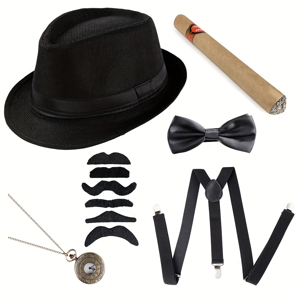 Men 1920s Great Gatsby Gangster Costume Accessories, Ideal, 40% OFF