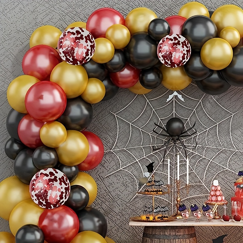 Arco o guirnalda de globos de colores para decoración de fiestas.