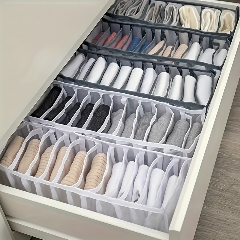 

Foldable Drawer Underwear Organizer, Wardrobe Mesh Storage Box, Closet Divider Pants Bras Socks Sorting Bag