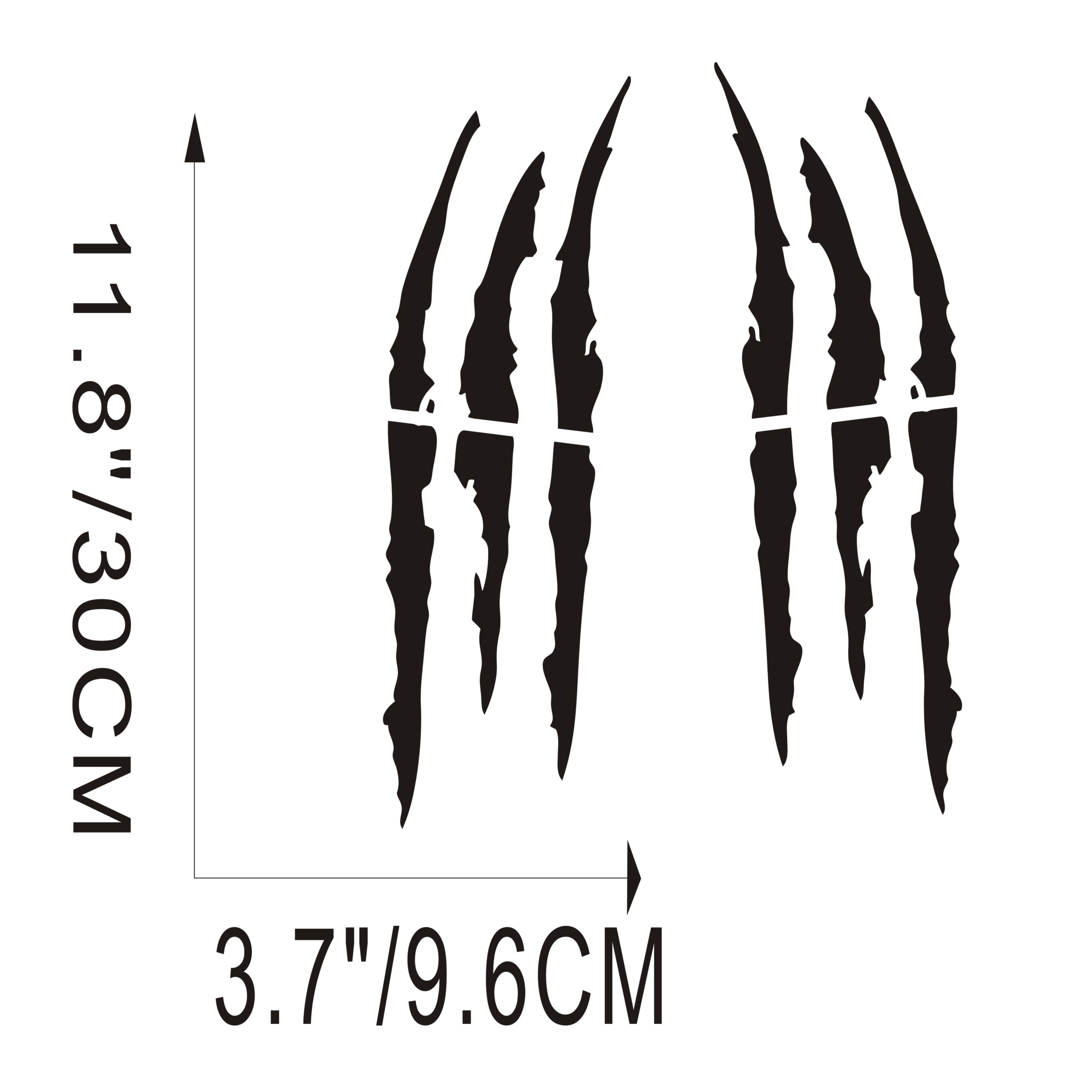VICDUEKG Sticker Griffe de Monstre, 2 Pcs Autocollant de Voiture