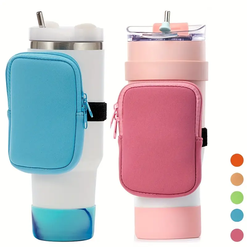 Water Bottle Pouch For Stanley Quencher Adventure 40oz & Stanley IceFlow  20oz 30oz,Gym Accessories For Women, Running Water Bottle Accessories  tumbler