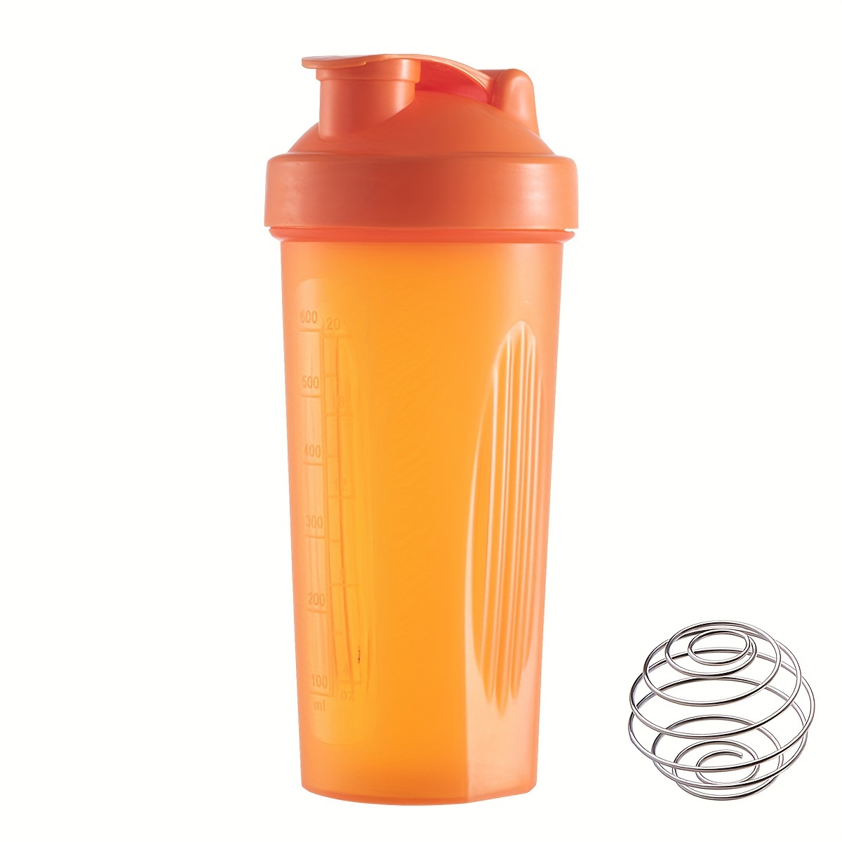 2 Pack TSF 25 oz. Stainless Steel Protein Workout Powder Orange and Black  Mixer Shaker Cup Bottle 