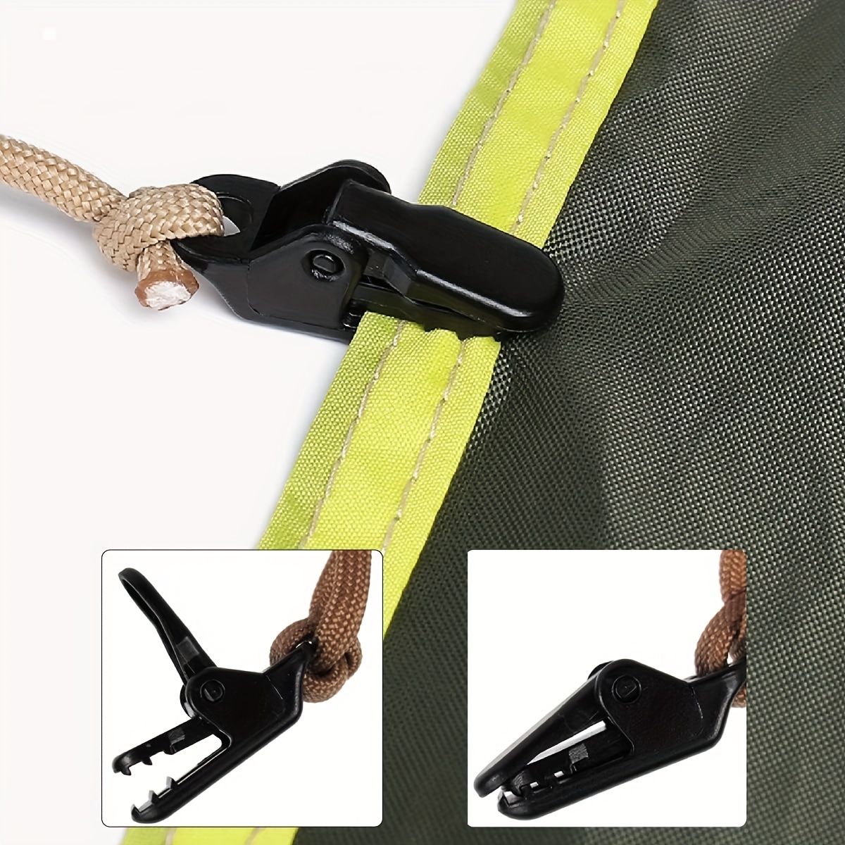 12pcs windproof tarp clips for camping and hiking securely fasten tents and awnings with crocodile clamps sports & outdoors 2