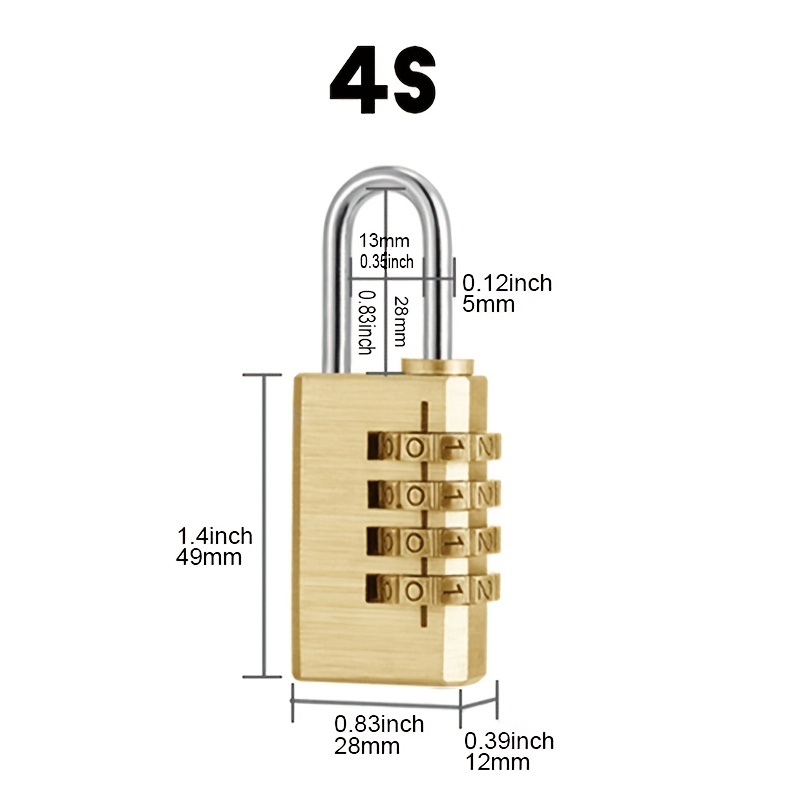 Candado para Maleta Lock de Equipaje Combinación de 3 Dígitos Seguro  Resistente