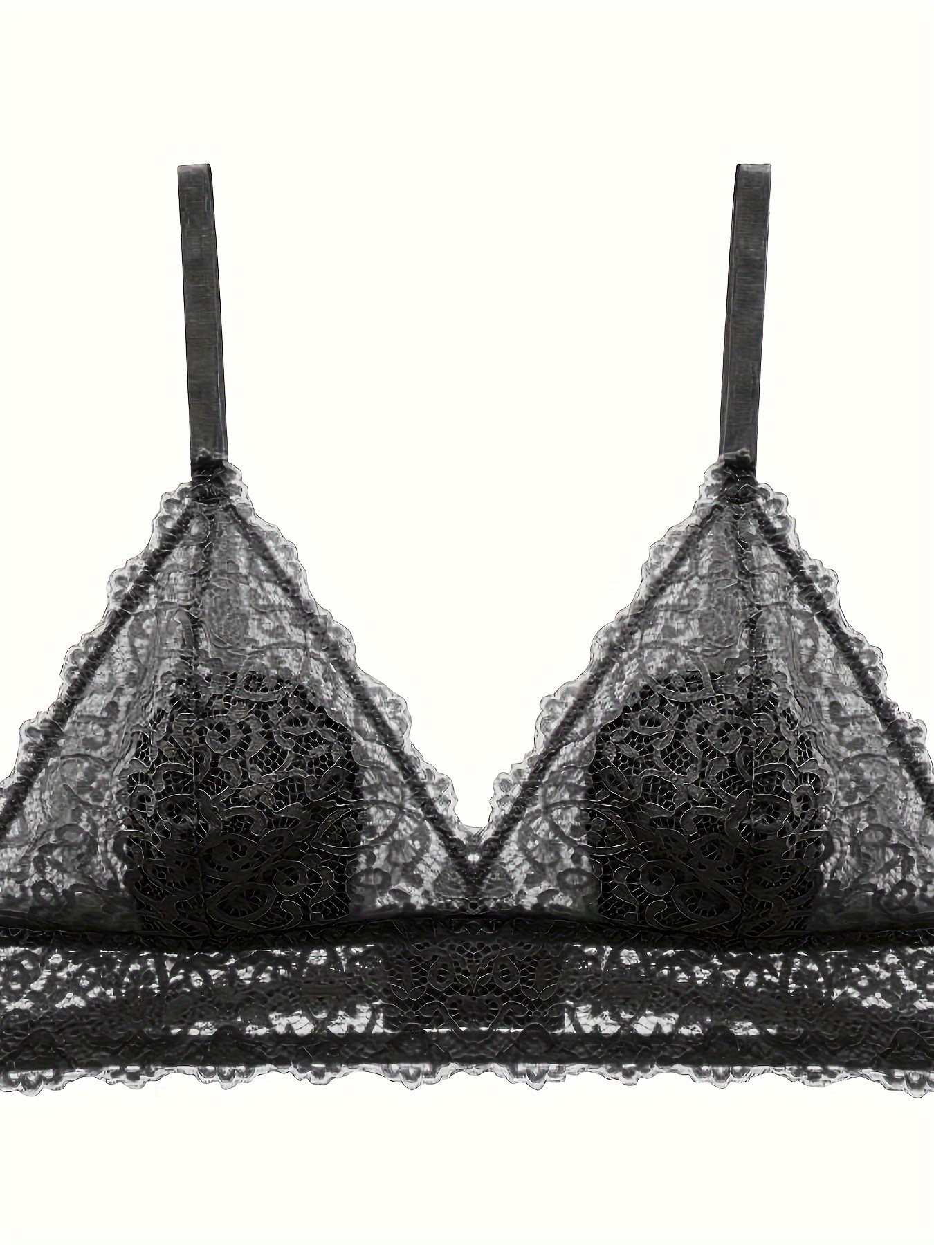 Black Sexy Triangle Cup Bralette Cheap