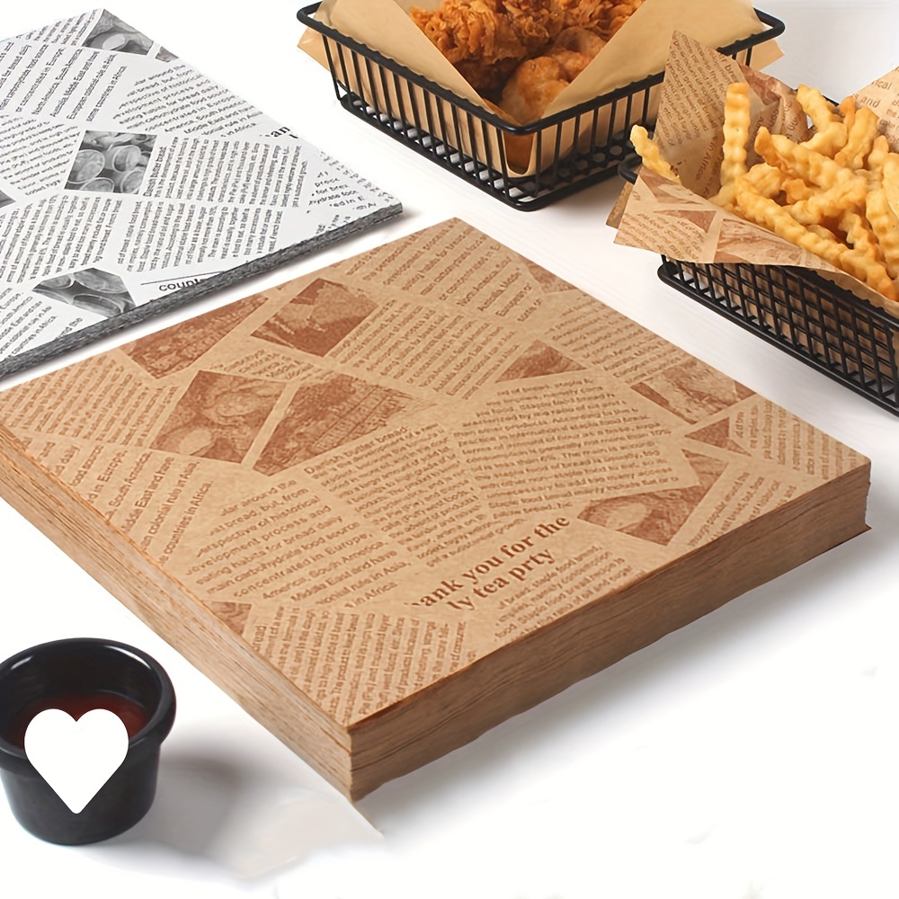 Deli Paper Pre Cut Wax Paper Sheets Disposable Food Basket - Temu