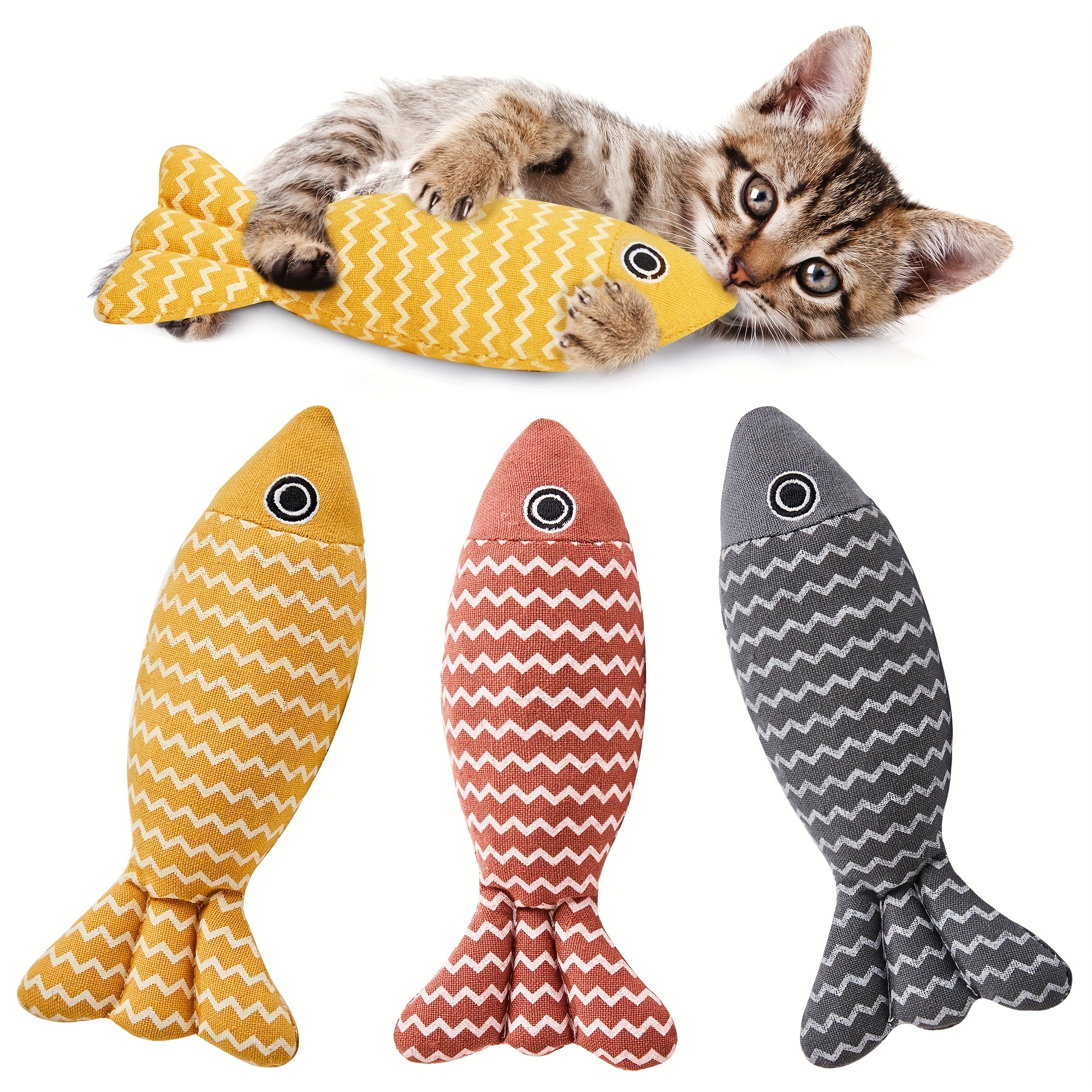 Pet Cats Two-section Telescopic Fish-shaped Fishing Rod Feather Replacement  Head Funny Cat Stick Toy Random Color Style Toys