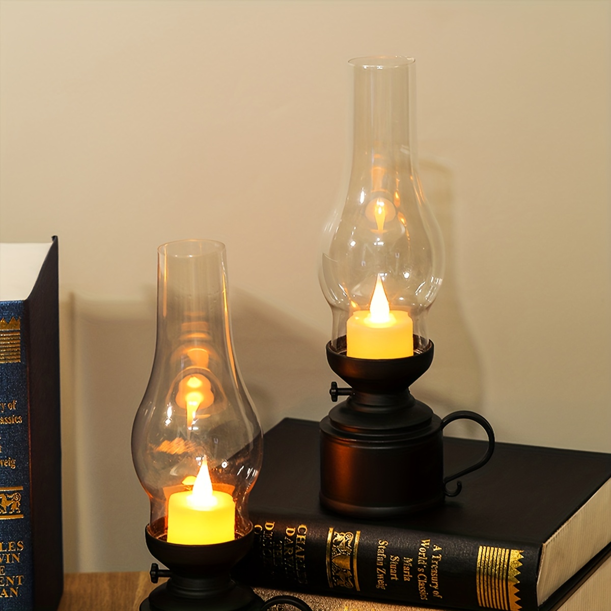 Retro Oil Lamp Electric Flameless Candle Lamps LED Novelty