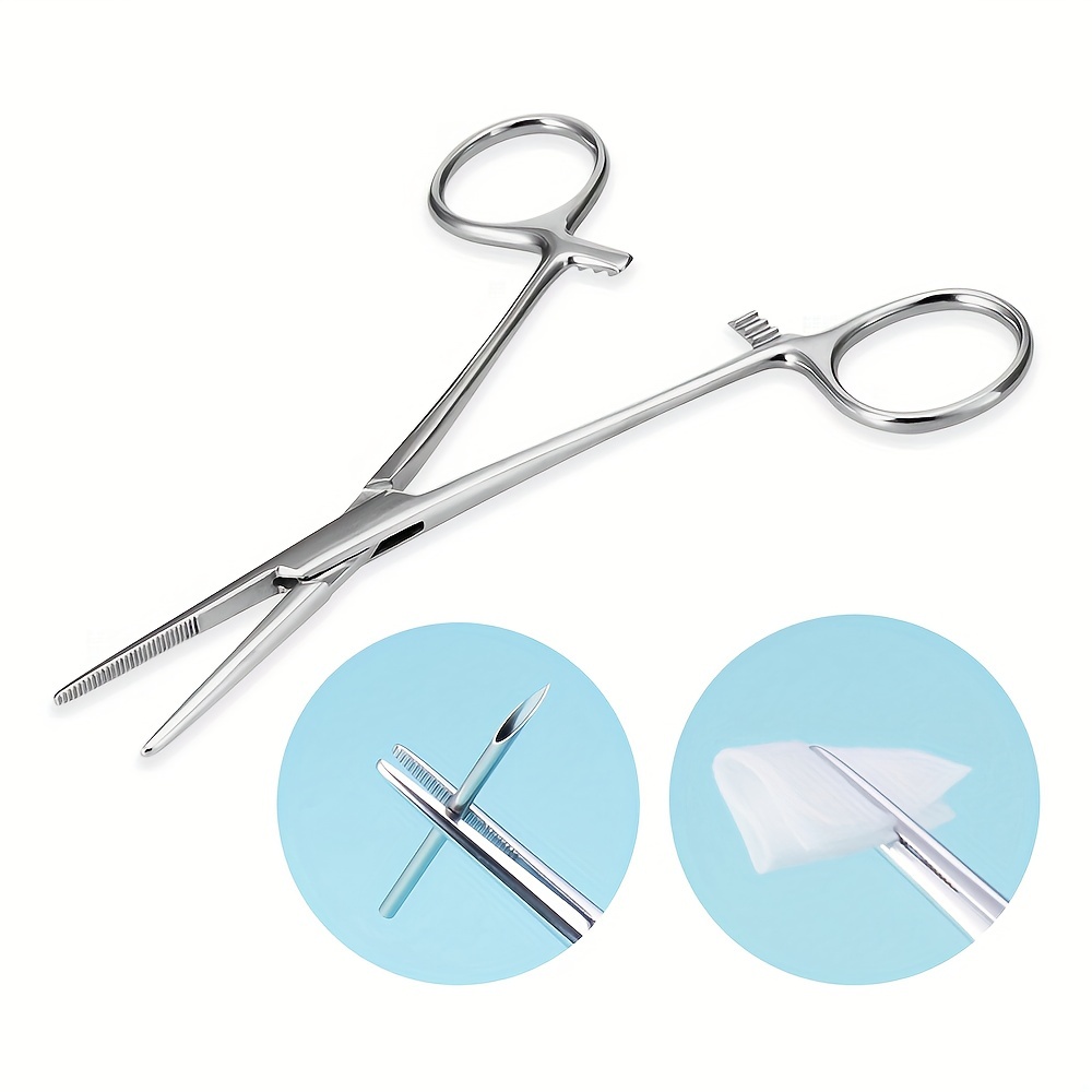 Surgical Steel Piercing Tools Kit Tweezer Clamp Forceps Plier