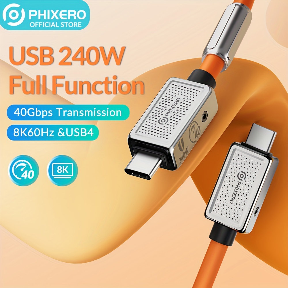  Cable USB C de 240 W trenzado 2M (48 V 5 A), entrega