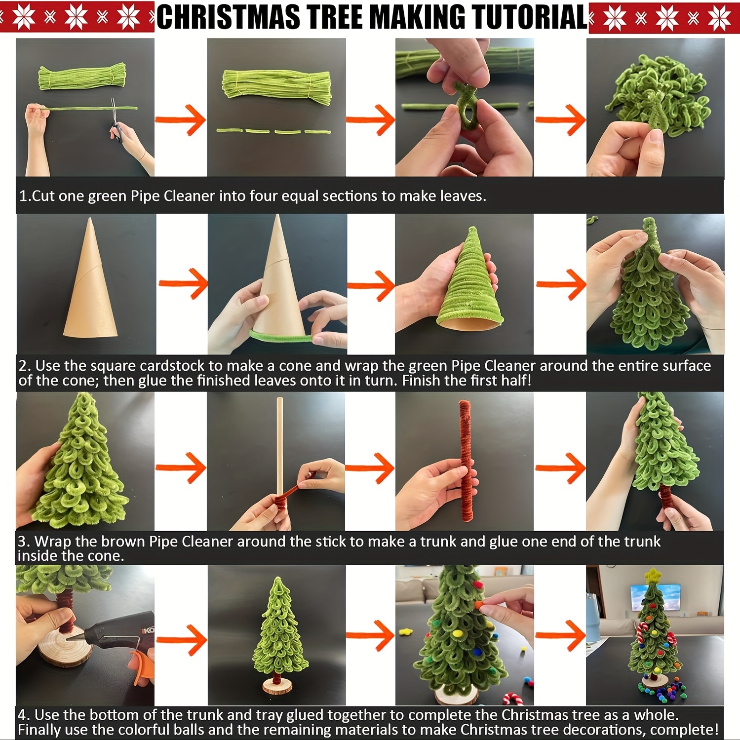 DIY Christmas tree/pipe cleaner craft – which-craft