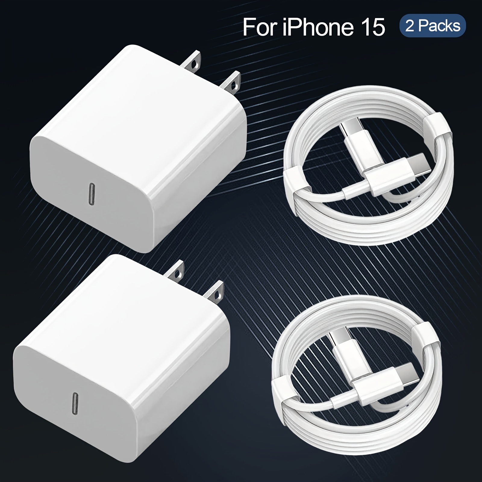 Chargeur rapide iPhone 15 avec câble USB C 3 mètres - Adaptateur chargeur  Power 20 W