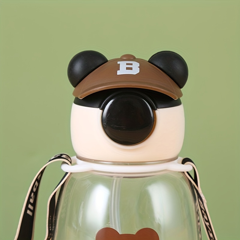 22oz Cartoon Little Bear Sippy Cup Leakproof Plastic Water Bottle