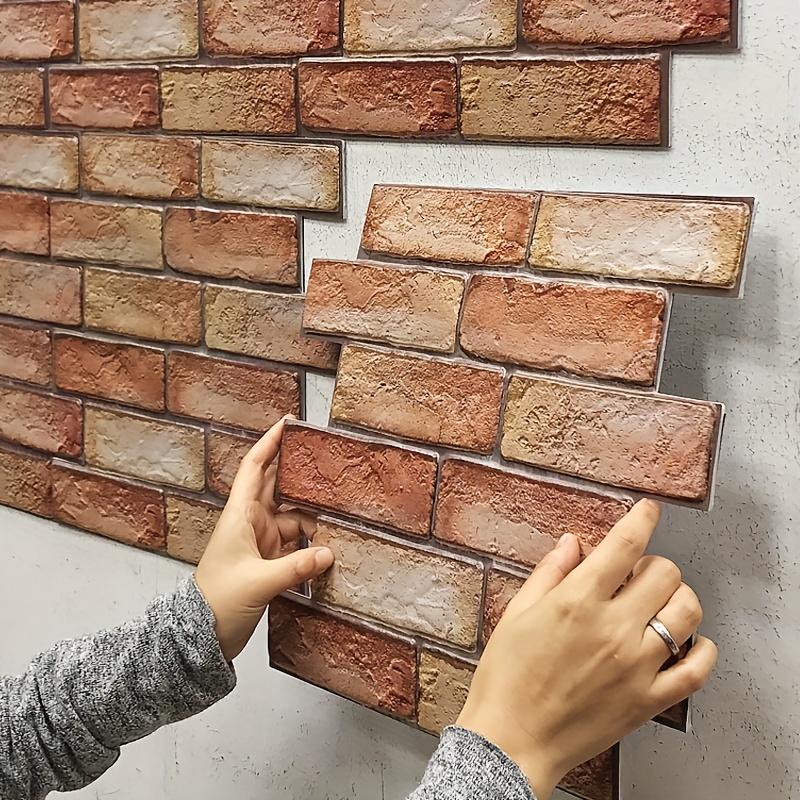 Buy Textured PVC coated 3D Bricks Design wallpaper for walls home  decoration 57SQFT- 231602 online | Looksgud.in