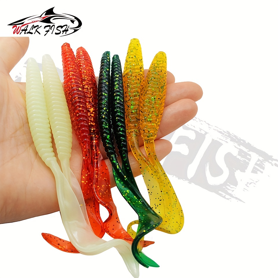 Mixed Color Rolled Tail Fishing Wobbler Bait Artificial - Temu
