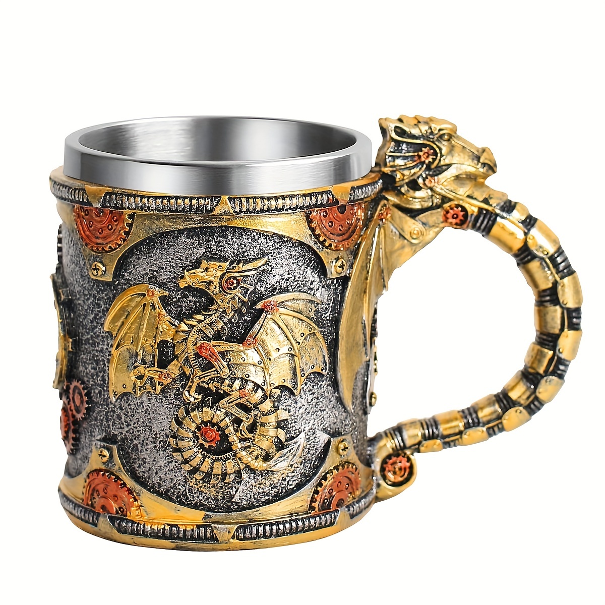 Dragon Coffee Mug Stainless Steel Coffee Cups Creative Cool - Temu