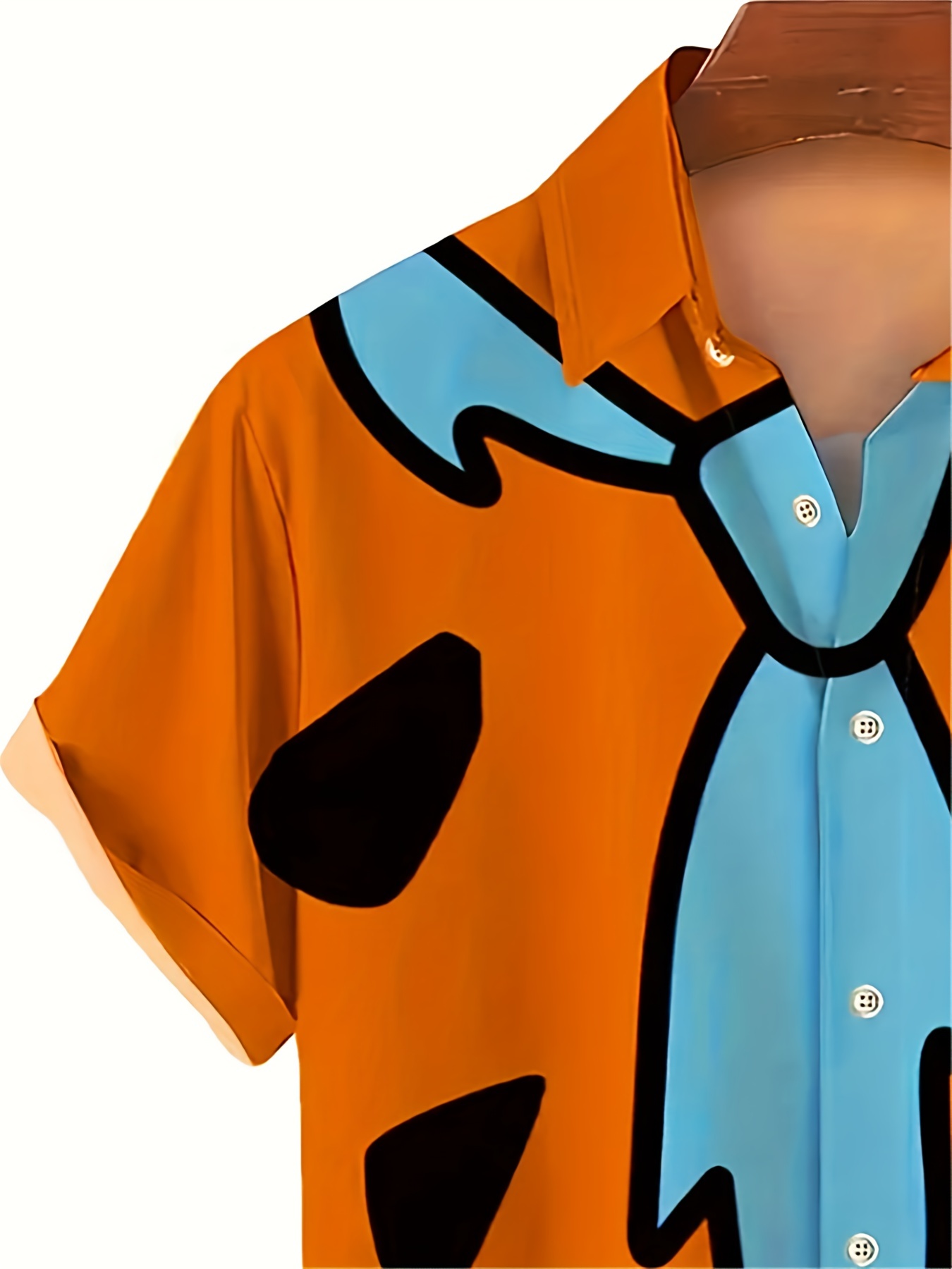 Camisa De Manga Corta Con Estampado Gráfico En 3D De Números Casuales Y  Novedosos Para Hombres, Elegante Cuello De Solapa Para Pijamas En Casa,  Ropa