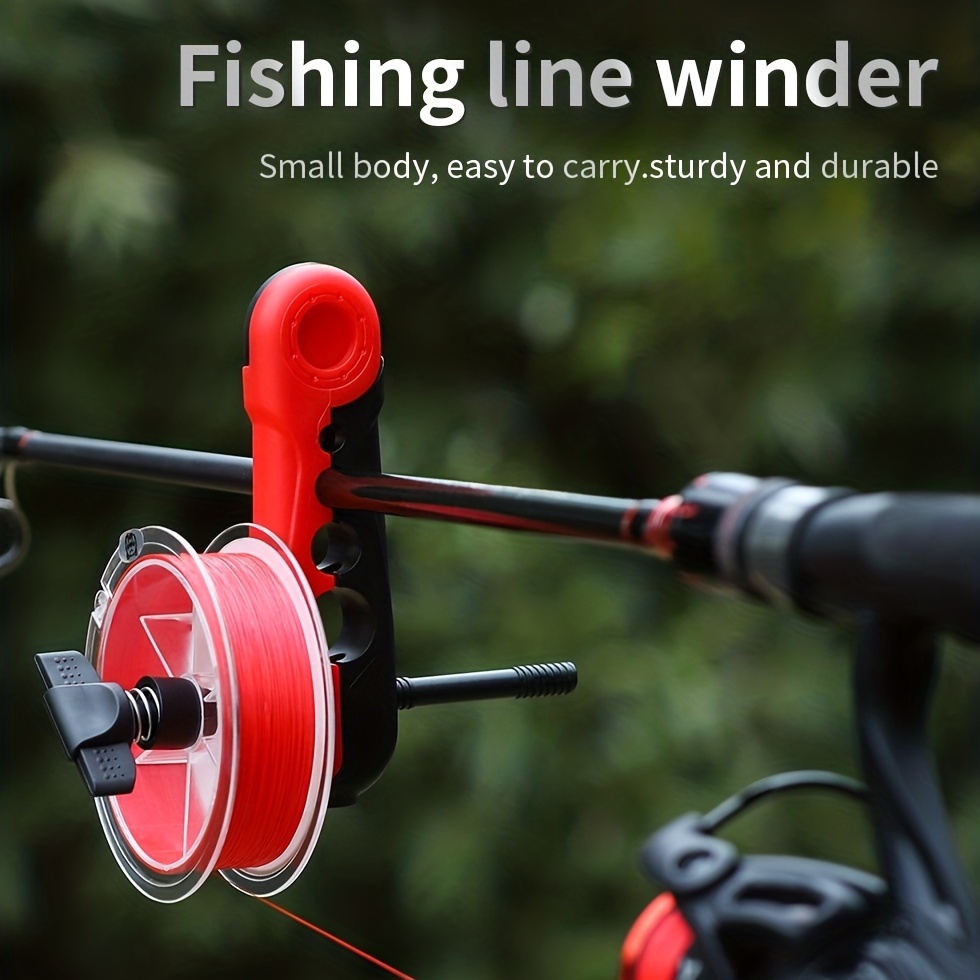 Mini Fishing Line Spooler,Portable Fishing Line Winder Machine Adjustable  Spinning Baitcast Reel Spooler Wrapper Spooling Station Tool for Various