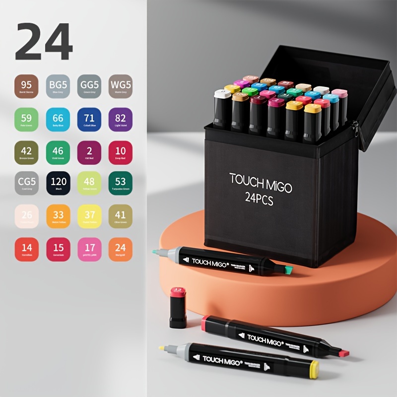 60/80/120 Colors Dual Tip Art Markers Permanent Sketch - Temu