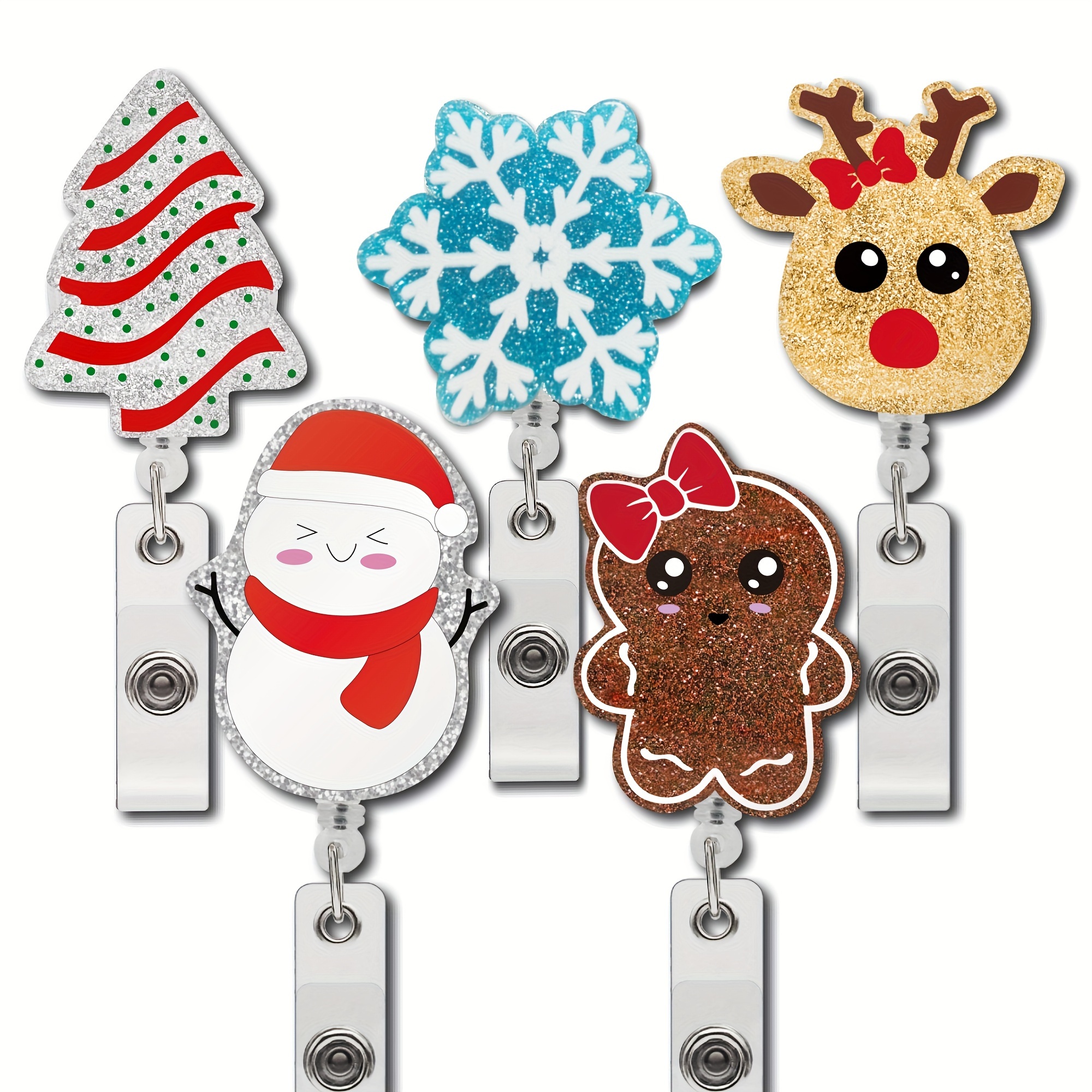 Christmas Retractable Badge Holders christmas Badge Reel - Temu