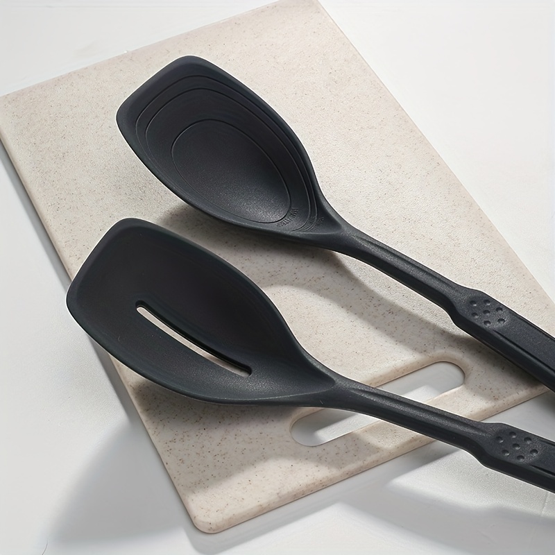  Pack of 2 Large Silicone Cooking Spoon Non Stick Solid