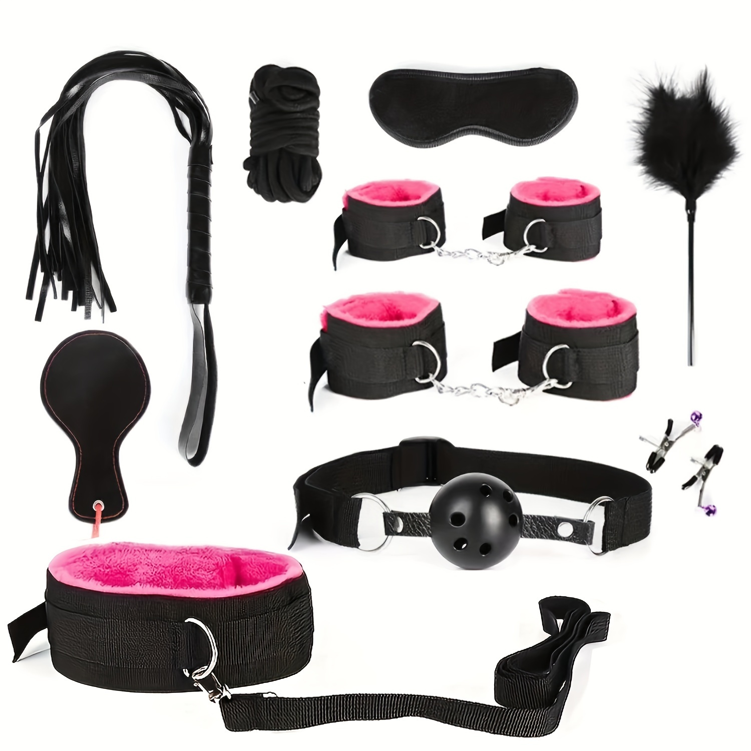 Bdsm Kits Adults Sex Toys For Women Men Handcuffs Nipple - Temu