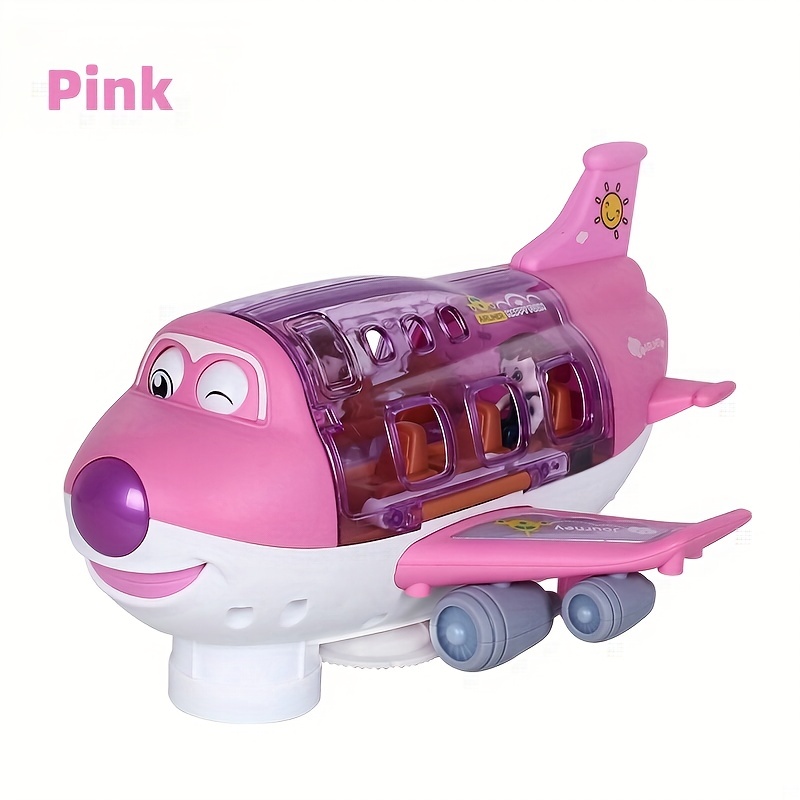 Kids Airplane Toy Bump Go Airplane Toy with Lights Sounds Play