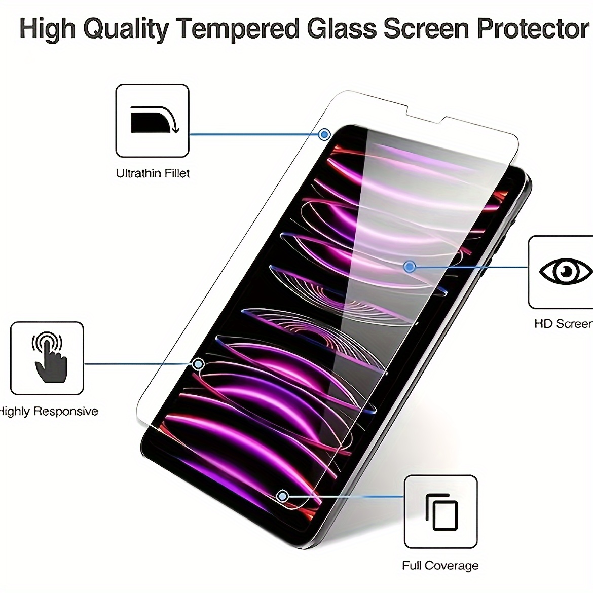 Protecteur d'écran mat antireflet pour Apple iPad Pro 11 2020/2018 [2-Pack]  Film PET Premium (Non Gl) 