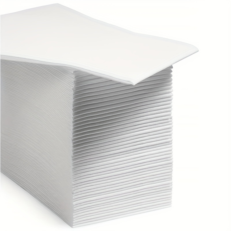 Paquet de 50 serviettes jetables blanches ultra résistantes