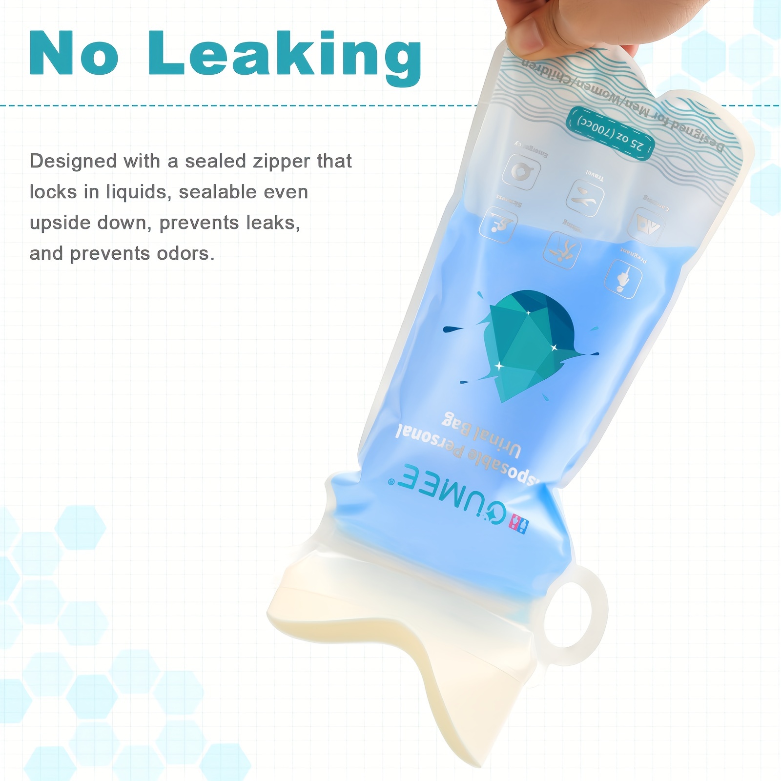 24pcs Emergency Disposable Urinal Bags Camping Portable Toilet Bag