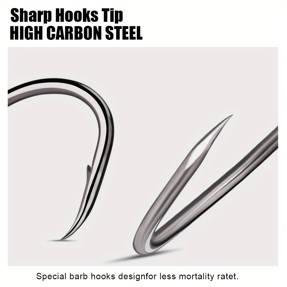 Forged Long Shank Fishing Hook High Carbon Steel Barbed - Temu