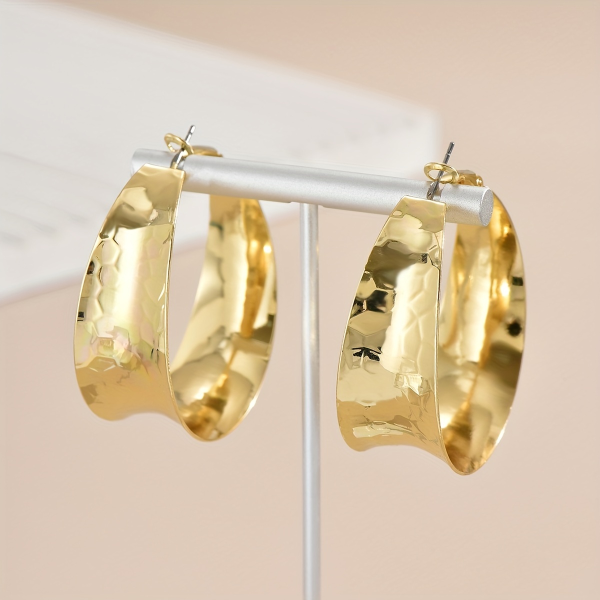 Trendy Colorful Glass Heart Earrings for Women Girls Copper Alloy Statement  Hoop Earrings Fashion Jewelry