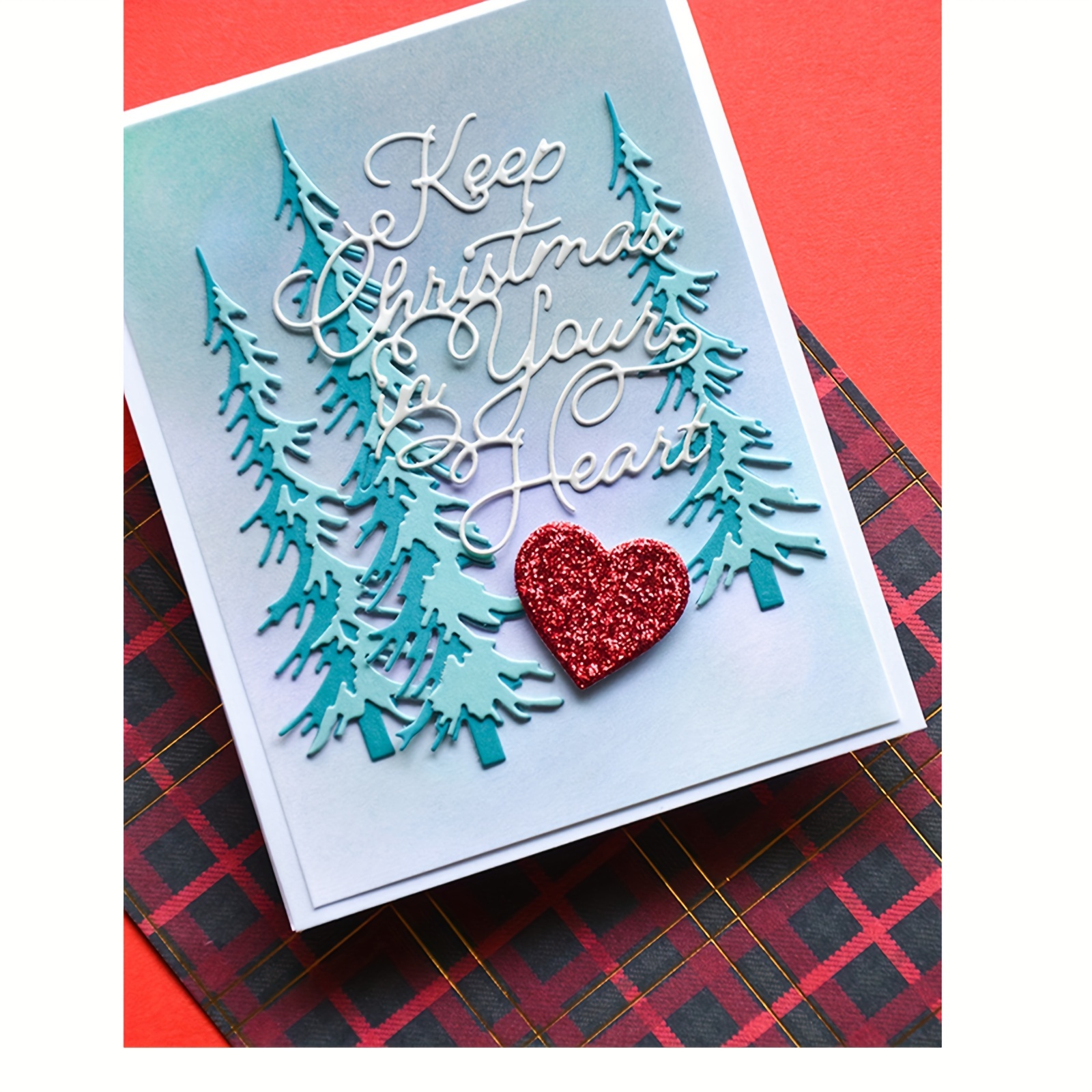 Merry Christmas Cutting Dies Cut Card Album DIY Template Embossing Folder Circle