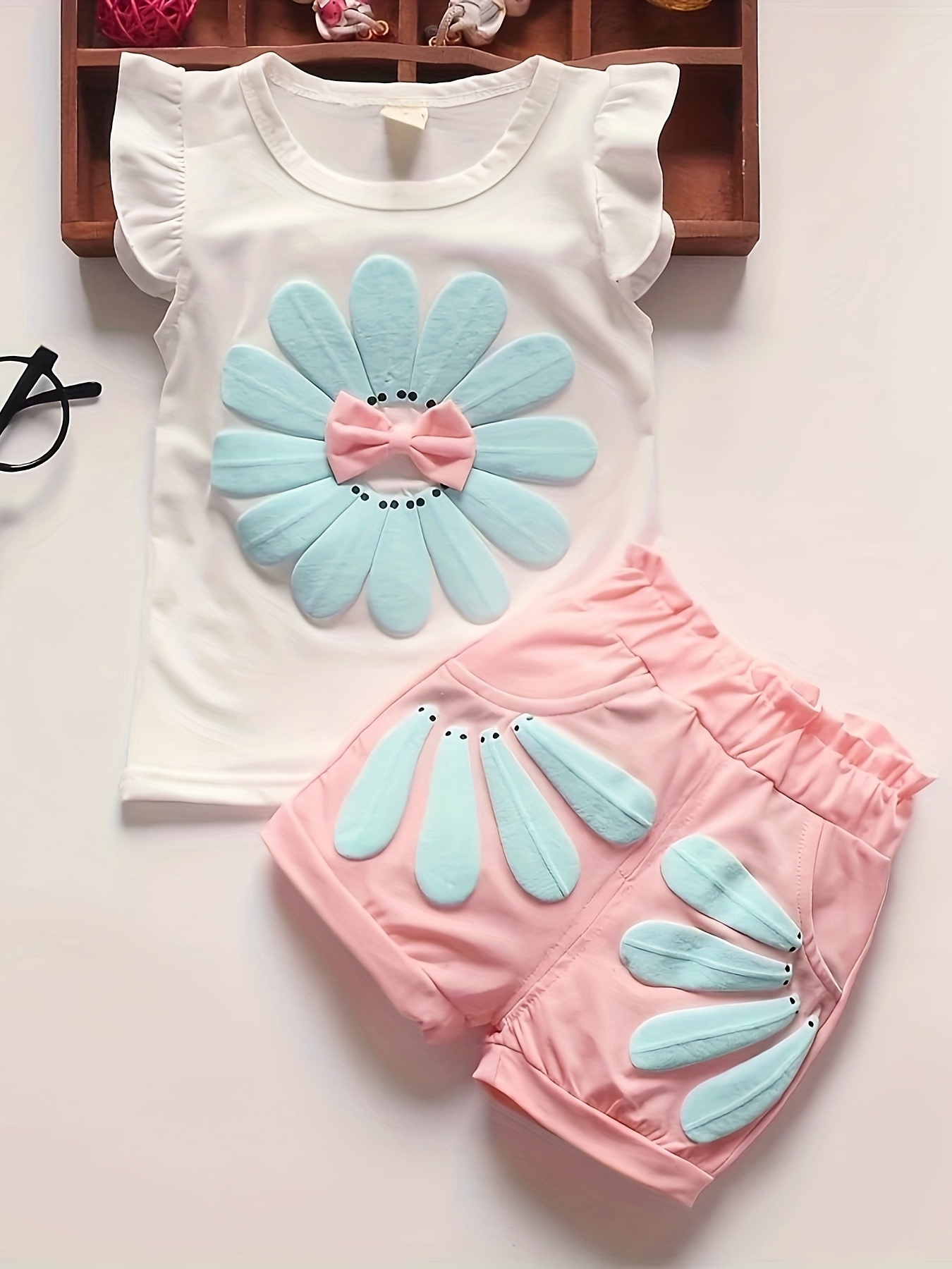 Little Girls Outfit Baby Girl 2 Piece Clothes Set Summer Cotton