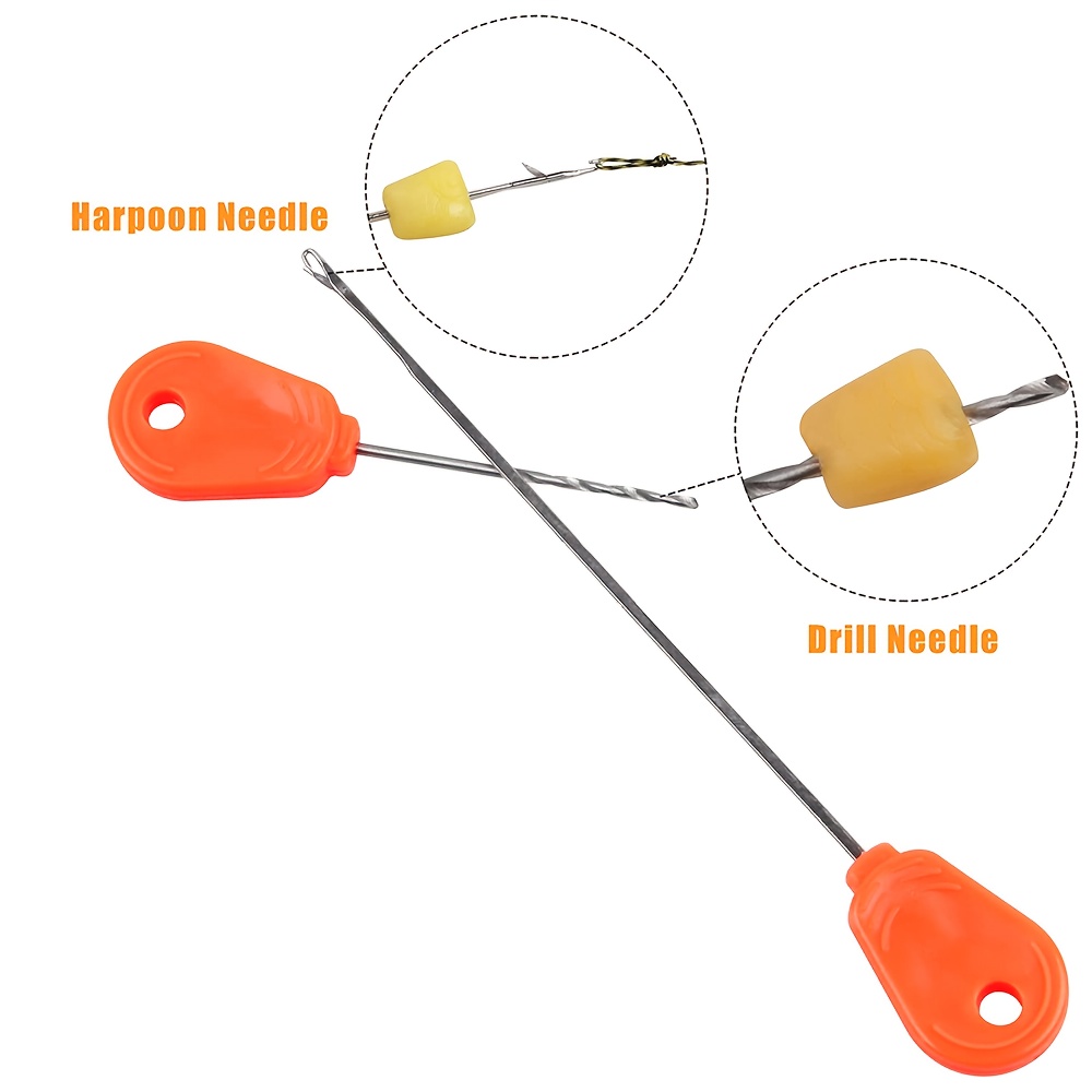 4pcs Carp Fishing Bait Rig Tool Kit, Fishing Bait Rigging Needle Swinger  Driller