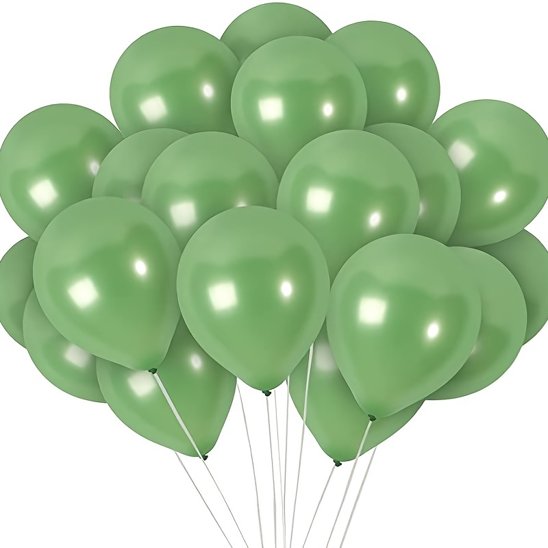 Globos verdes de 12 pulgadas, diferentes tonos, verde oscuro, verde  esmeralda, verde lima, cromado, verde metálico, globos de látex para  decoraciones