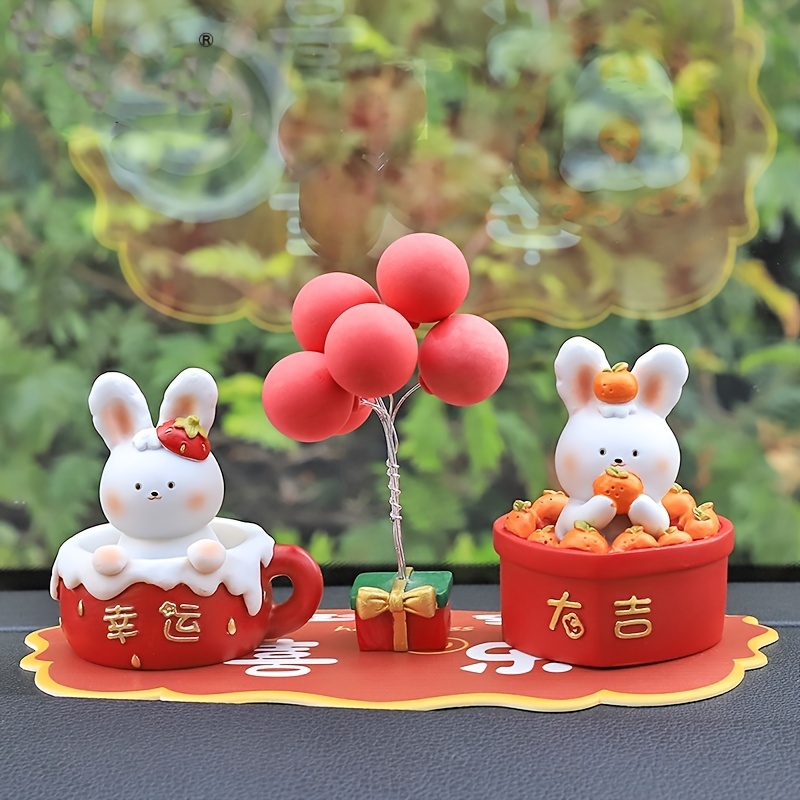 1 Pc New Year Bunny Car Decoration Cute Rabbit Car Dashboard Ornament Car  Decoration Accessaries, Today's Best Daily Deals
