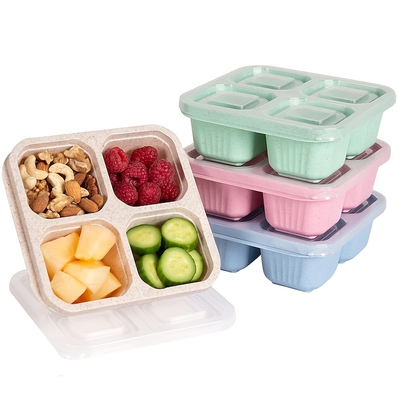 Reusable Snack Container 4 Compartments Perfect Meal Prep - Temu Canada