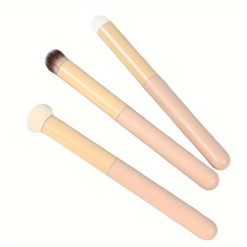 Under Eye Concealer Brush Mini Angled Flat Top Kabuki Nose Contour Brush  Soft Dense Bristles Full Coverage For Concealing Blending Setting Buffing