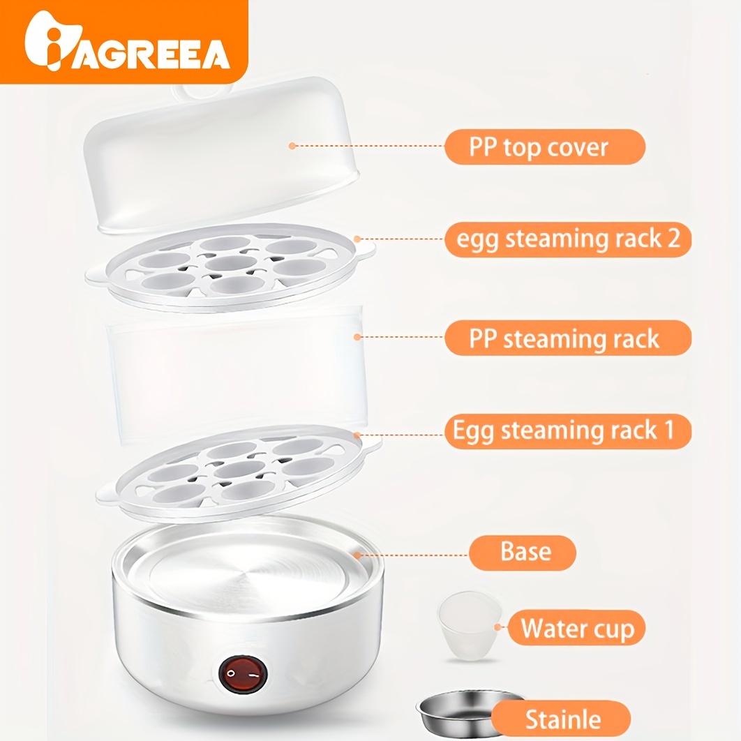 Iagreea Quick Egg Boiler Double Layer Egg Steamer 10 egg - Temu