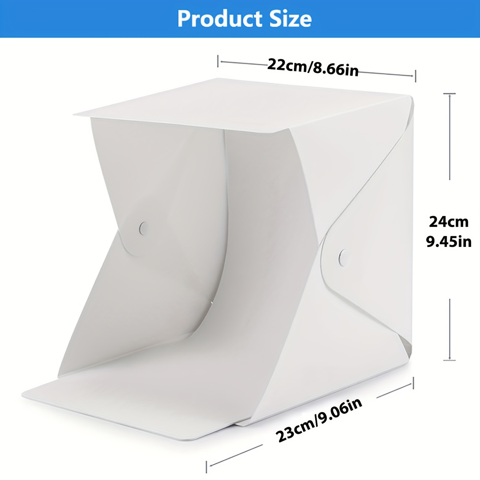 Product Photography Light Box, Portable Photo Studio Light Tent Kit,  Foldable Mini Photography Light Box Tent with 4 Colors Backgrounds (Black,  White
