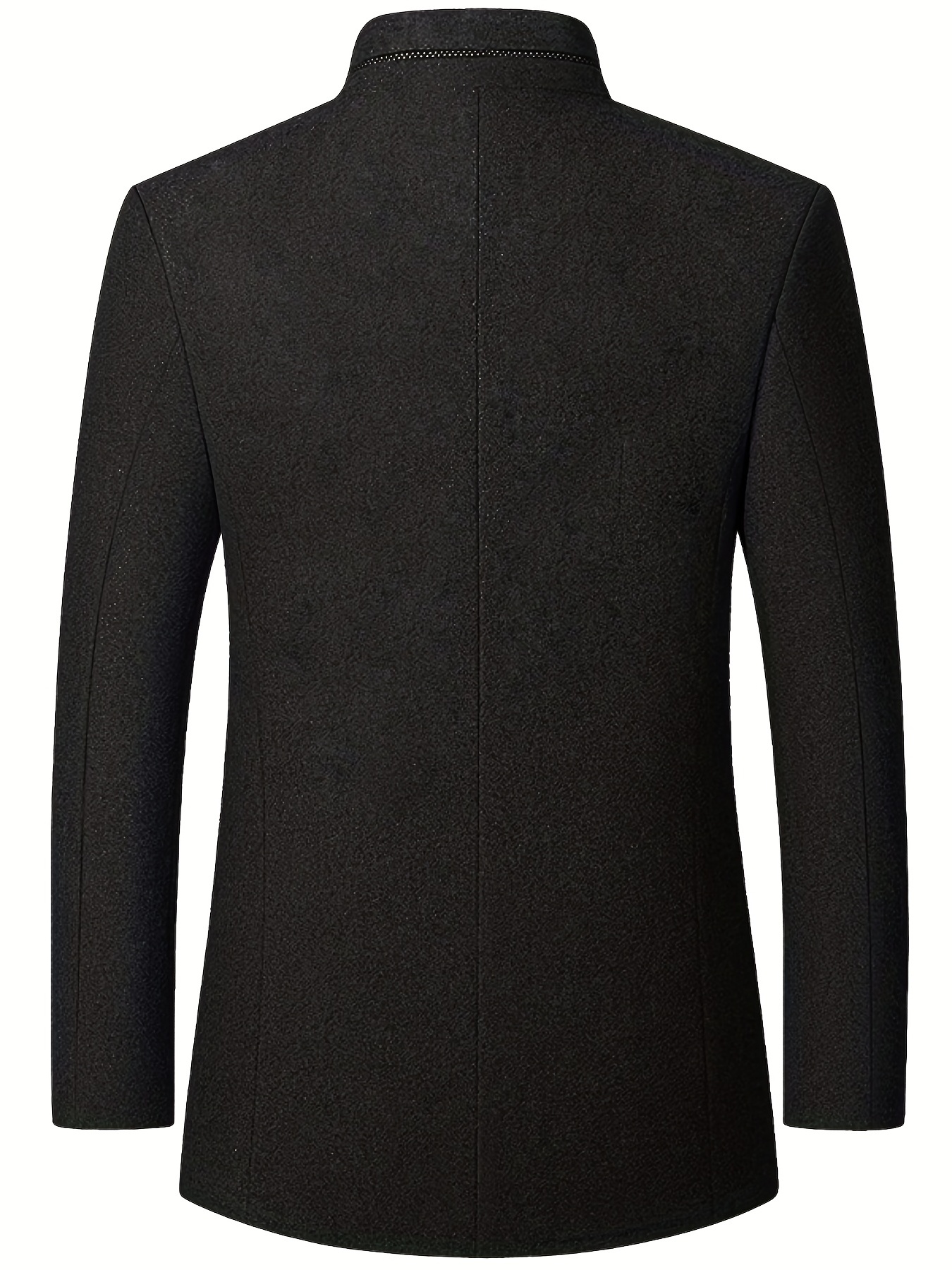 Men's Wool Blend Stand Collar Jacket Coat