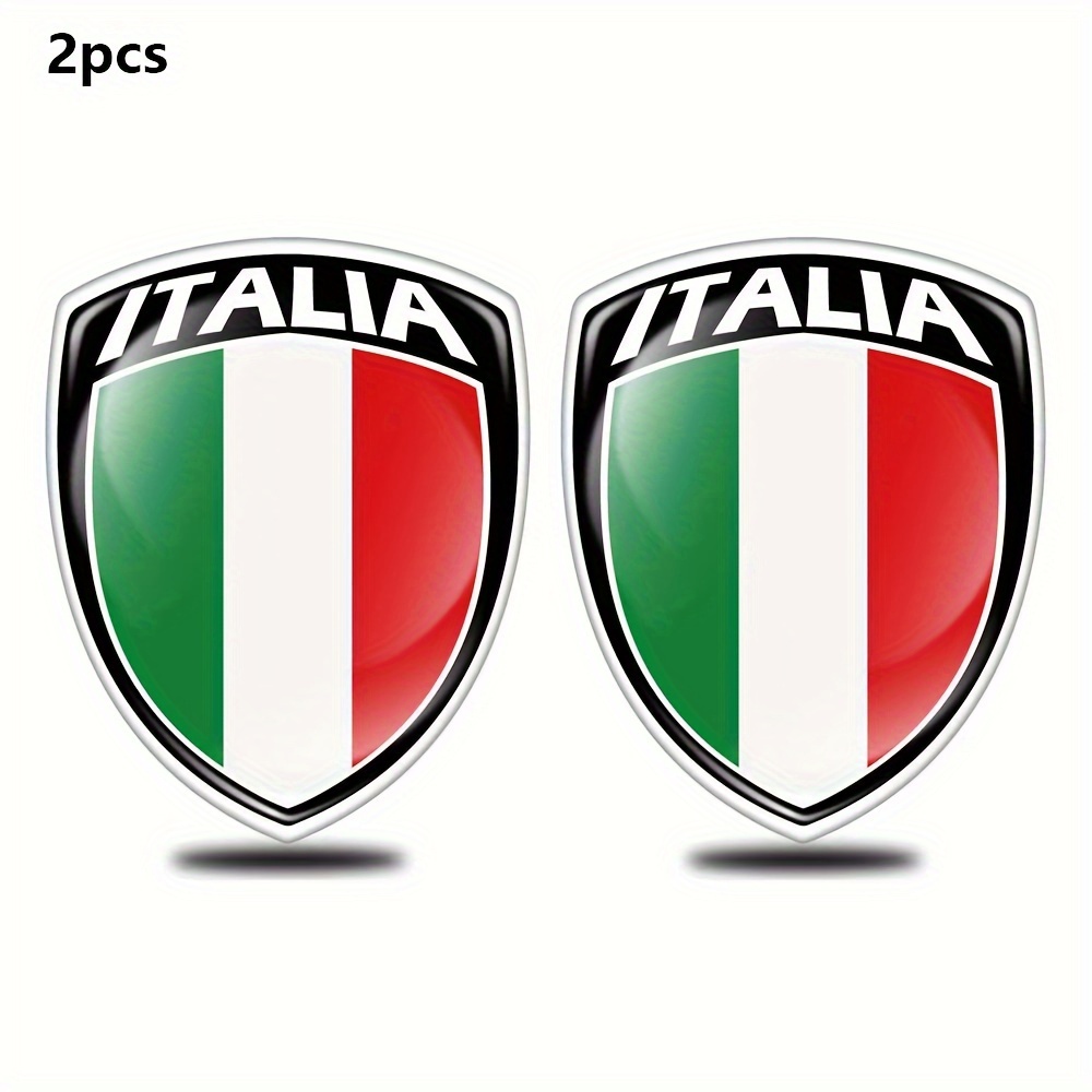 イタリア 国旗 カーバッジ フラッグ 3Mシール付き