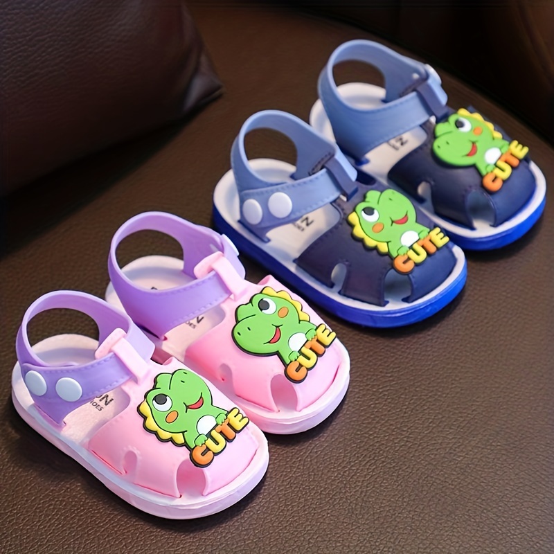 JIAGEYA Cartoon Dinosaur Charm Baby Sandals