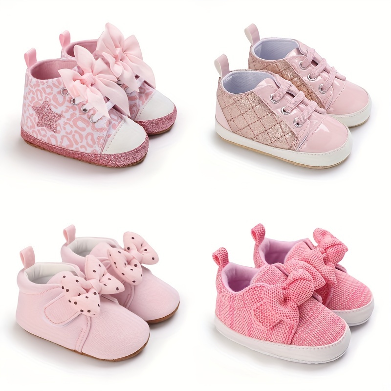 Baby / Toddler Lace Bow Soft Sole Knit Prewalker Shoes