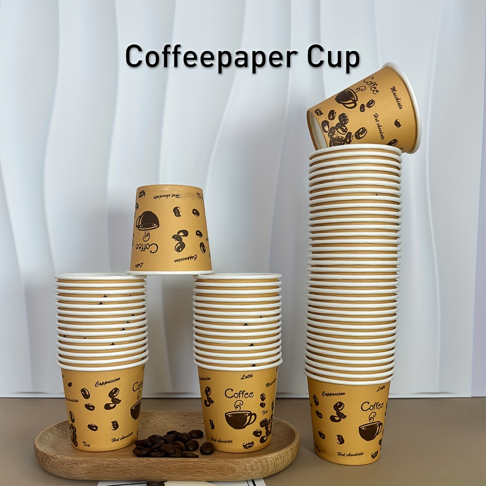 10/50 Thickened Disposable Paper Cups, Coffee Trial Cups, Household And  Commercial Anti Scald Drinking Cups, Tea Cups, Coffee Cups, Beverage Trial  Cups, Food Grade - Temu