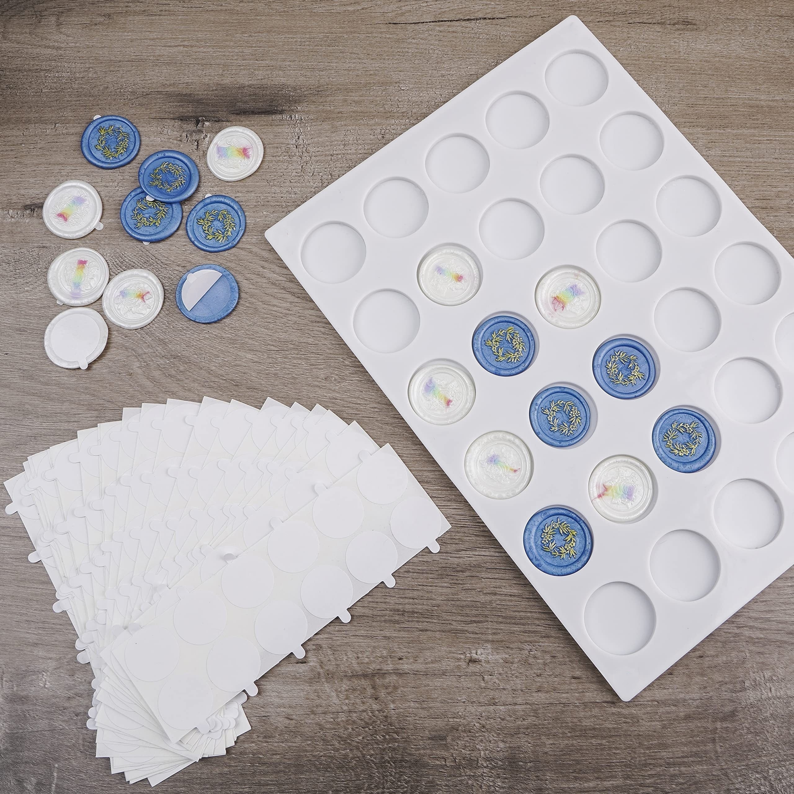 24/30 slot Wax Seal Mold With 240 Adhesive Dots Silicone - Temu