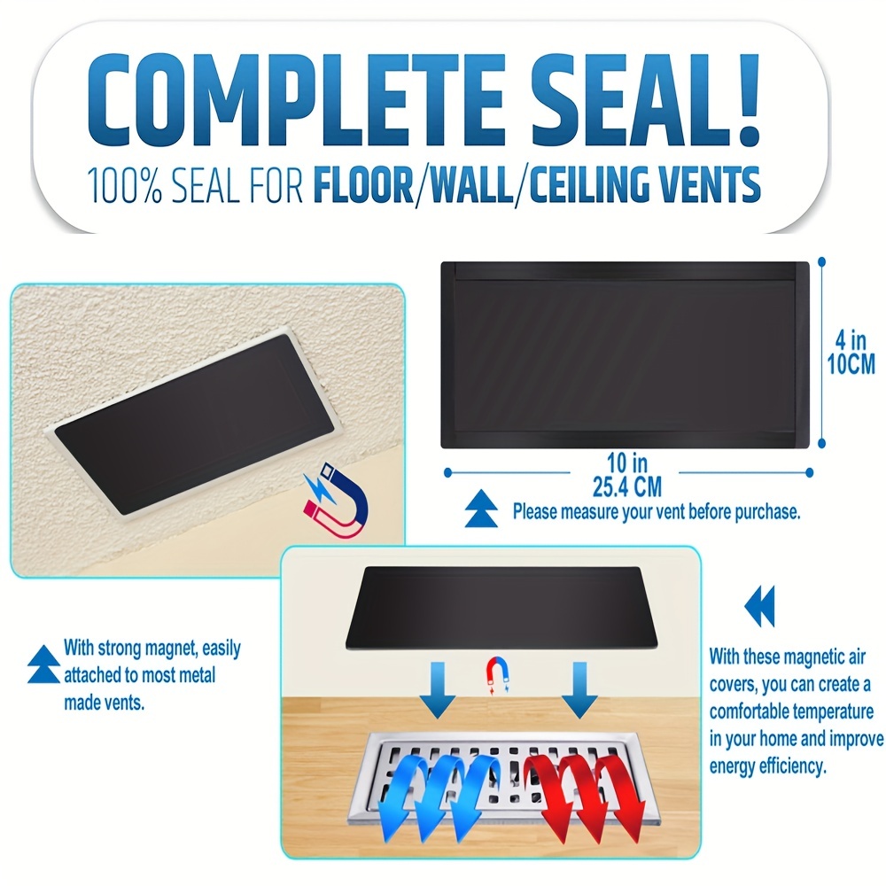 Reinforced Magnetic Vent Cover Fully Sealed For Floor Wall - Temu