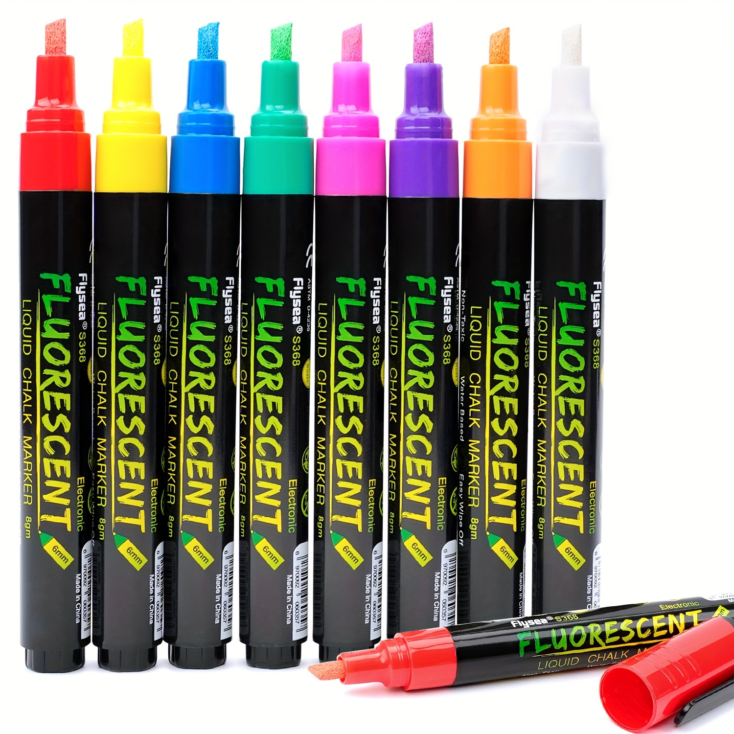 8 12 colors Fine Bullet Tip Liquid Chalk Markers Chalkboard Window