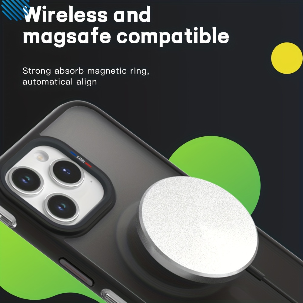 tgvis for iphone 15 pro max xr xs max case for magnetic wireless charging metal button high camera ring airbag shockproof protective case details 4